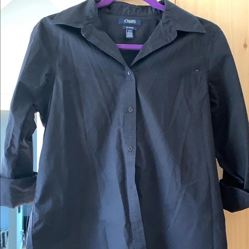 Black button down